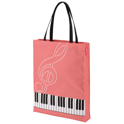 ピアノライン 縦型トートバッグ（ピンク）0
