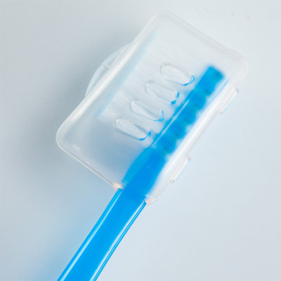 カラフル歯ブラシ（キャップ付）(ライトブルー)2