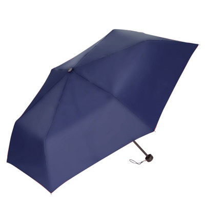 折りたたみ傘(55cm×6本骨耐風仕様)(ネイビー)0