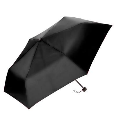 折りたたみ傘(55cm×6本骨耐風仕様)(黒)0