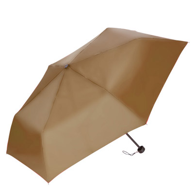 折りたたみ傘(55cm×6本骨耐風仕様)(ベージュ)0