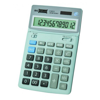 ビッグディスプレイ卓上電卓12桁税計算0