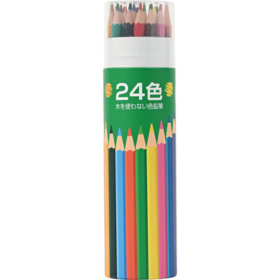＜木を使わない＞色鉛筆24色セット0
