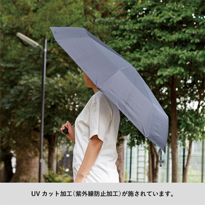 大判耐風UV折りたたみ傘(セミオートタイプ)　3